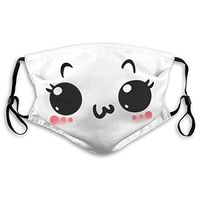 2pcs Ma-sk Cartoon Cute Face PM2.5 Non-Medical Dust with Replaceable Filter Elements