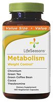 LifeSeasons - Metabolism - Weight Control Support and Energy Booster Supplement - Natural Appetite Suppressant - Mood Enhancement - Chromium, Apple Cider Vinegar and Cocoa Bean Extract - 140 Capsules