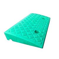Wheelchair-accessible Ramp, Plastic Non-Slip Multi-Function Service Ramp, Car Scooter Portable Ramps Pad for a Variety of Height Steps (Color : Green, Size : 502711CM)