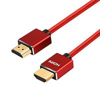 Shuliancable HDMI Cable 10ft Aluminum Shell High Speed 1080P 3D HDMI 1.4 and Audio Return Support Ethernet, Computer, TV, DVD, Xbox PlayStation PS3 PS4 PC(Red)