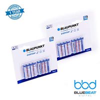 Blaupunkt AAA Alkaline 1.5 Volt Batteries | Long Lasting All-Purpose Triple A High Capacity Battery for Household and Business Use | [Pack of 16 Batteries]