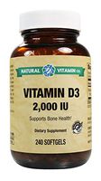 Natural Vitamin Co. - Vitamin D3 2000 IU, 240 Softgels, 8 Month Supply, Gluten Free