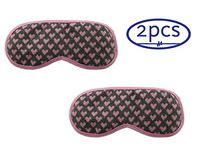 ObboMed ME-1112A (2Pcs) Soothing Silk Eye Sleep Mask with Cooling Gel Pack & Extra Smooth Velour Strap, Cold Therapy Relief Wrap, for Insomnia, Dry, Puffy Eyes, Headache, Wrinkles, Dark Circles - Pink
