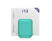 i12 TWS Bluetooth 5.0 Earphone Smart Touch Wireless Headphones with Siri and Pop Up Window (Green)