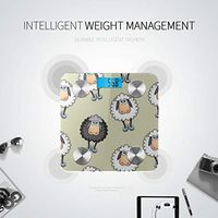 Cartoon Cute Sheep Digital Scale Body Weight Body Fat Measurement Weighing Scales Tracks 8 Key Compositions Analyzer Sync with Fitness Apps 400 Lbs