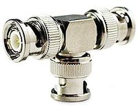 BNC "T" 3X Male Adapter (BNC Male-Male-Male Adapter)