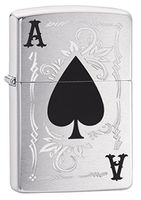 Zippo Lighter: Ace of Spades - Brushed Chrome 79191