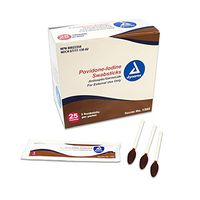 Povidone-Iodine Swabsticks - 3 Swabsticks per Packet, Box of 25 Packets