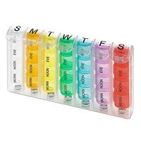 HUI JIN Pill Organizer Box Weekly Planners Pill Dispenser, Pack of 2