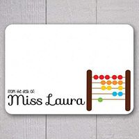 Teacher Note Cards - 24pk, Personalized Flat Note Cards, Teacher Gifts, Printed without Envelopes (NC-004)