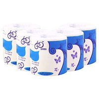 White 3 ply Toilet Paper Bathroom Kitchen Toilet Tissue Paper Degradable Roll Paper Toilet Tissue Paper Rolls White Strong Absorbent Hand Towels for Workshop Restaurant White