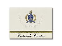 Signature Announcements Lakeside Center (Carrollton, AL) Graduation Announcements, Presidential style, Basic package of 25 with Gold & Blue Metallic Foil seal