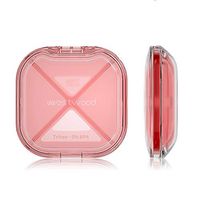 Moisture Proof Pill Organizer Airtight Pill Box Case with Moisture-Proof Design for Purse and Pockets, Well Packaged Pill Organizer to Hold Vitamins, Fish Oil, Supplements and Medication (red)