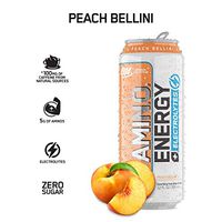 Optimum Nutrition Optimum Nutrition Essential Amino Energy Plus Electrolytes Sparkling Hydration, Peach Bellini, 12 Count