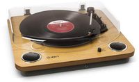 ION Audio Max LP | Three Speed Vinyl Conversion Turntable with Stereo Speakers, USB Output to Convert Vinyl Records to Digital Files and Standard RCA & Headphone Outputs