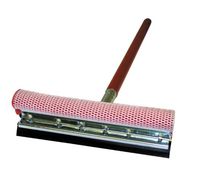 Carrand 9047R Red 8" Metal Squeegee Head with 36" Wood Handle