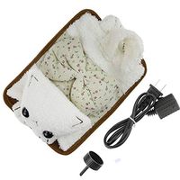 Winter Hand Warmer Rechargeable Safe Hot Water Bag, Cute Bowknot Cat Portable Electric Heat Warming Bag Pain Relief Hot Water Bottle+Cartoon Soft Detachable Velvet Cover(No Water Injection)