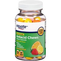 Equate Extra Strength Antacid Chews Assorted Fruit Soft Chewable Tablets, 750mg, 60 Tablets