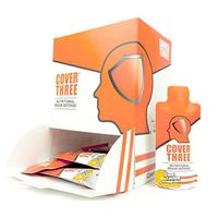 Cover Three Nootropic Brain Supplement - Help Increase Focus, Memory, Clarity - Trans Resveratrol, Omega 3's, Uridine, Curcumin, Vitamin C, Alpha GPC - Orange Flavor (30 Pack)