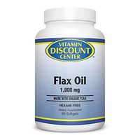 Vitamin Discount Center Organic Flax Oil 1000mg, 90 Softgels