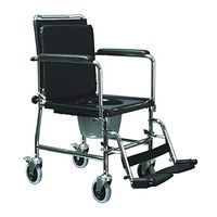 Lumex Versamode 2-in-1 Rolling Transport Commode - 5" Wheels & 7 qt. Pail - 6810A