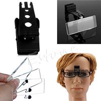 Folding Eyeglass Clip on Flip Magnifying Loupe Glass Handsfree Precise Magnifier