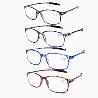 DOOViC Computer Reading Glasses 4 Pack Blue Light Blocking Glasses Anti Eyestrain Flexible Lightweight Readers for Women Men 1.00 Strength