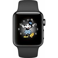 Renewed Apple Watch Series 2, 38mm Space Black Stainless Steel Case with Black Sport Band (Renewed)
