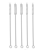 Hosaire 5X Simple Drink Straw Cleaner Cleaning Brush Kit- BPA Free Stainless Steel Brushes for Drinking Pipes