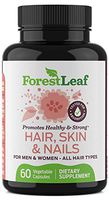 Hair Skin and Nails Supplement for Men and Women - All Natural Biotin, Keratin, Bamboo Regrowth Formula for All Hair Types - 60 Vegetarian Capsules - by Forestleaf