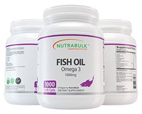 NutraBulk Omega-3 Fish Oil Soft Gels 1000 Count