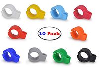 Cigarette Holder Ring- Hands Free Cigarette Holder Ring to Protect Your Finger Turn Yellow for Console Gamers, Musicians and Drivers, Silicone Smoke Hand Rack for Smokers (10pc MixColor)