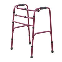 Walkers Multicolor Aluminum Alloy Handrail Folding Elderly Disabled Walking Assistant Bar Four Feet Rehabilitation 53cm 46cm 76cm MUMUJIN (Color : Purple Sand red)