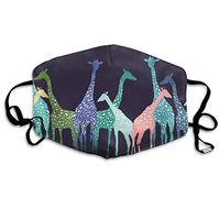 Polyester Anti-dust Mouth Mask - Colorful Giraffe Artistic Graphics Washed Reusable Mouth-Muffle - Fashion Printed Face Masks for Outdoor Cycling