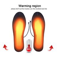 Cocobla Men Electric Heated Insoles Foot Warmer Women USB Rechargeable Heating Insole Cuttable Shoes Pads (35-39(22.5-24.5cm/8.8-9.6inch))