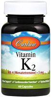 Carlson - Vitamin K2, MK-4 (Menatetrenone), Vitamin K Supplement, Bone & Heart Health, K2 Vitamin, Soy-free, 60 capsules