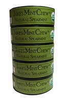 Jake's Mint Chew 1.2oz Can - Natural Spearmint Flavor - Nicotine/Tobacco Free (5) Five Cans