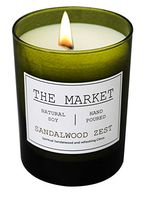 Scentsational THE MARKET Revitalizing Aromatherapy Essential Oil Scented Soy Candle (Sandalwood Zest)