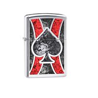 Zippo Spade Design Indoor Outdoor Windproof Lighter Custom Personalized Engraved Message Engraving on Backside