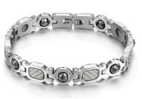 Aegean Jewelry Titanium Men's Fashion Magnetic Bracelet, Anti-fatigue and Pain-relief, with a Gift Box and a FREE Small Gift