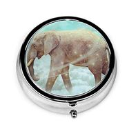 NTMCXFW Pill Box Case Dream Indian Elephant Pill Box Round Portable Carry On Gum Case Pill Box 3 Compartment Medicine Case -Daily Medication Organizer Storage for Travel Organizer Unique Gift