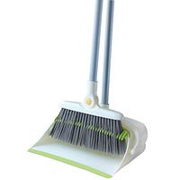 WEIFAN CAI- Long Handle High Capacity Rotatable Dustpan and Brush Sets Sweeping The Lobby,(Color:White, Size:95X25cm)