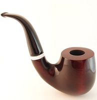 Mr. Brog Churchwarden Tobacco Pipe - Model No: 300 Dyktator Mahogany - Pear Wood Roots - Hand Made