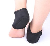 Amyove Multifunction 2pcs Foot Heel Ankle Wrap Pads Plantar Fasciitis Therapy Pain Relief Arch Support(Black)