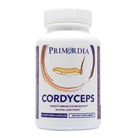 Primordia Cordyceps Mushroom Capsules | Immune System Booster, Enhanced Energy & Endurance | Natural Kidney Support | Non-GMO, Allergen Free, Pure Cordyceps sinensis Mushroom | 60ct.