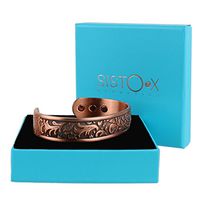 SISTO-X Copper Magnetic Cuff Bracelet/Bangle Gothic Design by Sisto-X® 6 Magnets Health Neodymium