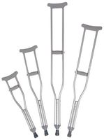 Pro Advantage P501031 Crutch, Pediatric, Aluminum, Patient Height 4' to 4' 6", Crutch Height 31 1/2" to 37 1/2", Latex Free (LF) (Pack of 8)