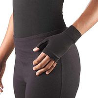 Ames Walker AW Style 715 Lymphedema Gauntlet 20 30 mmHg Large Black Treatment for Lymphedema Hand and Wrist Support
