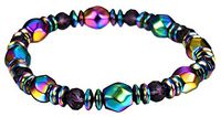 Greendou Fashion Jewelry Therapeutic Magnetic Hematite Rainbow Colors Bracelet