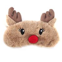 Sleeping Eye Cover, Cute Animal Eye Cover Sleeping Mask Christmas Deer Winter Carton Nap Eye Shade Mask (Elk)